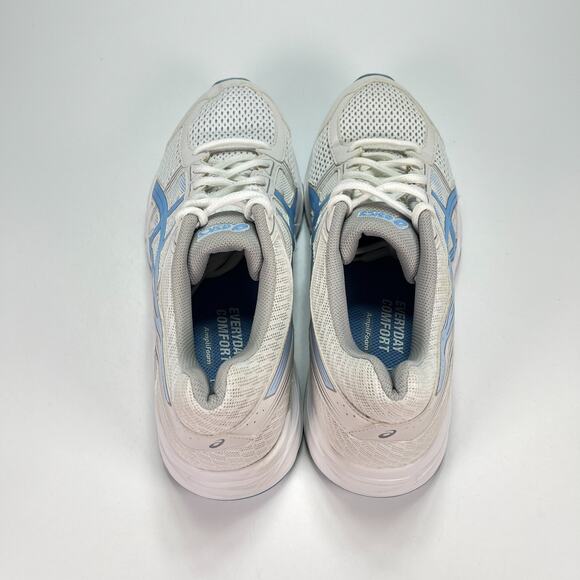 Asics Gel Contend 4 White Blue Lace Up Running Shoes T765N Women's Size 9 - Picture 6 of 10